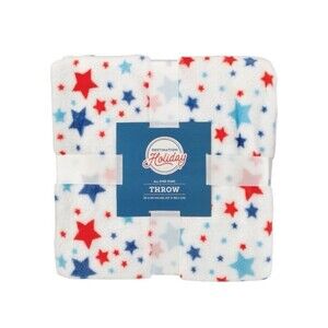 Destination Holiday Patriotic Stars Throw Blanket 50" x 60"